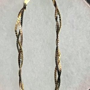 ESTATE FIND  TRI GOLD 7"BRACELET CASUAL TO DRESS